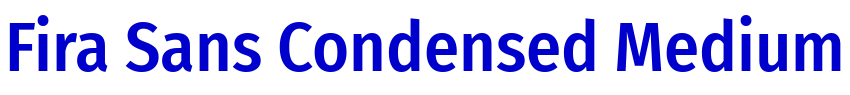 Fira Sans Condensed Medium шрифт